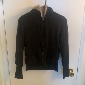 Urban behaviour fur hoodie